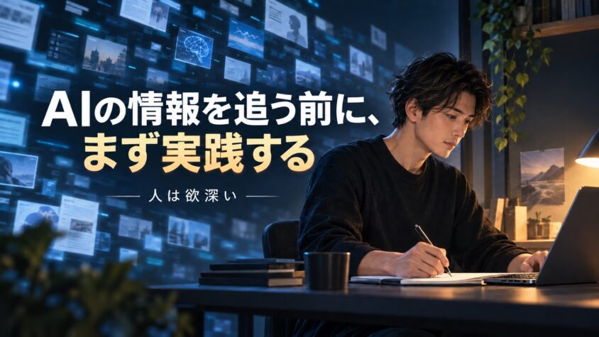 AIの情報を追う前に、まず実践する|人は欲深い