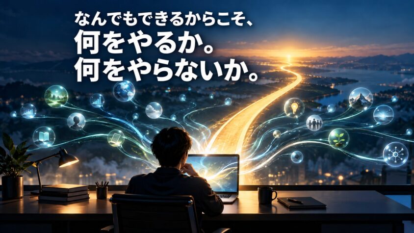 なんでもできるからこそ、何をやるか。何をやらないか。